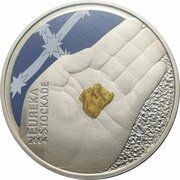 5 Dollars - Elizabeth II 4th Portrait - 150th Anniversary Eureka Stockade, Australia, 2004 reverse image