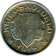 10 Pfennig - Pforzheim, Germany, 1918 reverse image
