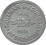 20 Pfennig - Pforzheim Kollmar and Jourdan AG obverse image
