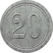 20 Pfennig - Pforzheim Kollmar and Jourdan AG, Germany, 1916 reverse image
