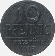 10 Pfennig - Radolfzell, Germany, 1918 reverse image