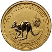 5 Dollars - Elizabeth II 4th Portrait - Kangaroo - Gold Bullion Coin, Australia, 2004-2005 reverse image