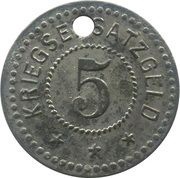 5 Pfennig -Sinsheim, Germany,  reverse image
