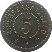 5 Pfennig - Sinsheim, Germany, 1918 reverse image