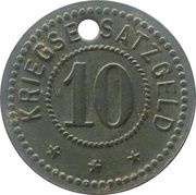 10 Pfennig - Sinsheim, Germany, 1918 reverse image