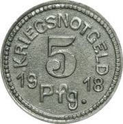 5 Pfennig - Tauberbischofsheim, Germany, 1918 reverse image