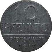 10 Pfennig - Überlingen, Germany, 1917 reverse image