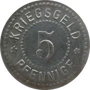5 Pfennig - Waldshut, Germany, 1917 reverse image