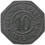 10 Pfennig - Weinheim Maschinenfabrik Badenia obverse image