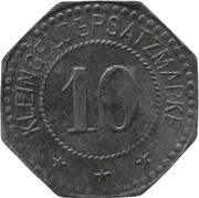 10 Pfennig - Weinheim Maschinenfabrik Badenia, Germany,  reverse image