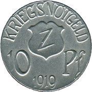 10 Pfennig - Wolfach, Germany, 1919 reverse image