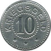 10 Pfennig - Zell im Wiesental, Germany, 1917 reverse image