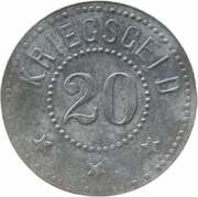 20 Pfennig - Zell im Wiesental, Germany, 1917 reverse image