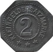 2 Pfennig - Abbach Portland-Abbach A. G., Germany,  reverse image