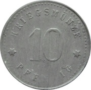 10 Pfennig - Abbach Portlandzementwerke, Germany,  reverse image