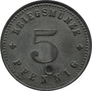 5 Pfennig - Abensberg, Germany, 1917 reverse image