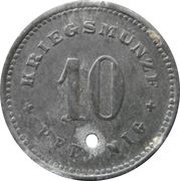 10 Pfennig - Abensberg, Germany, 1917 reverse image