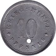 10 Pfennig - Abensberg, Germany, 1917 reverse image