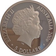 5 Dollars - Elizabeth II 4th Portrait - Melbourne City of Sport - Silver Proof obverse image