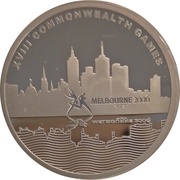 5 Dollars - Elizabeth II 4th Portrait - Melbourne City of Sport - Silver Proof, Australia, 2006 reverse image