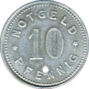 10 Pfennig - Abensberg, Germany, 1921 reverse image