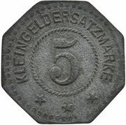 5 Pfennig - Agatharied, Germany, 1917 reverse image