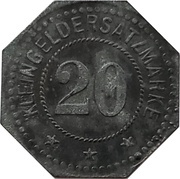 20 Pfennig - Agatharied, Germany, 1917 reverse image
