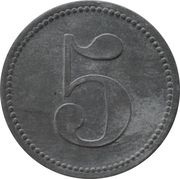 5 Pfennig - Albersweiler Zündholzfabrik, Germany,  reverse image