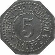 5 Pfennig - Amberg Gebrüder Baumann obverse image