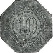 10 Pfennig - Amberg, Germany,  reverse image