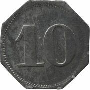 10 Pfennig - Amberg Gebrüder Baumann, Germany,  reverse image