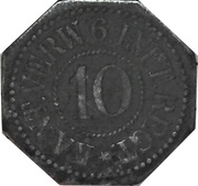10 Pfennig - Amberg Kantinenverwaltung 6. Inft. Regt. obverse image