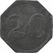 20 Pfennig - Amberg Gebrüder Baumann, Germany,  reverse image