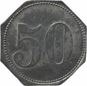 50 Pfennig - Amberg Gebrüder Baumann, Germany,  reverse image