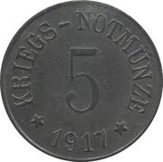 5 Pfennig - Arzberg, Germany, 1917 reverse image
