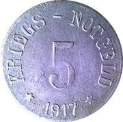 5 Pfennig - Arzberg, Germany, 1917 reverse image