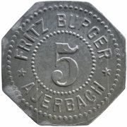 5 Pfennig - Auerbach Fritz Burger obverse image