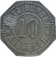 10 Pfennig - Auerbach Fritz Burger obverse image