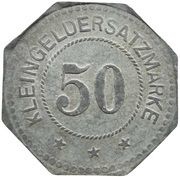 50 Pfennig - Auerbach Fritz Burger, Germany,  reverse image