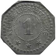 1 Pfennig - Augsburg Maschinenfabrik Augsburg-Nürnberg, Germany,  reverse image