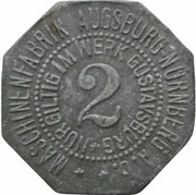 2 Pfennig - Augsburg Maschinenfabrik Augsburg-Nürnberg obverse image