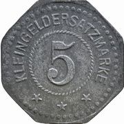 5 Pfennig - Augsburg Maschinenfabrik Augsburg-Nürnberg, Germany,  reverse image