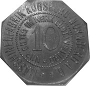 10 Pfennig - Augsburg Maschinenfabrik Augsburg-Nürnberg obverse image