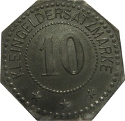 10 Pfennig - Augsburg Maschinenfabrik Augsburg-Nürnberg, Germany,  reverse image