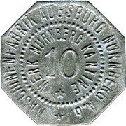 10 Pfennig - Augsburg Maschinenfabrik Augsburg-Nürnberg obverse image