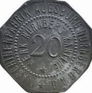20 Pfennig - Augsburg Maschinenfabrik Augsburg-Nürnberg obverse image