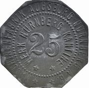 25 Pfennig - Augsburg Maschinenfabrik Augsburg-Nürnberg obverse image