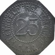 25 Pfennig - Augsburg Maschinenfabrik Augsburg-Nürnberg, Germany,  reverse image