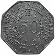 50 Pfennig - Augsburg Maschinenfabrik Augsburg-Nürnberg obverse image