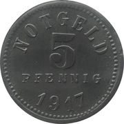 5 Pfennig - Bad Kissingen, Germany, 1917 reverse image